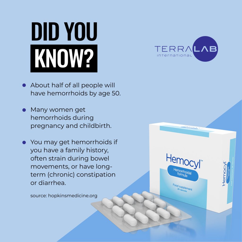 hemocyl hemorrhoid treatment oral capsules terra lab international